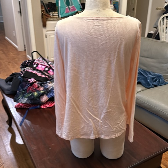 J. Jill pure Jill pale pink soft knot top size medium - Picture 2 of 4